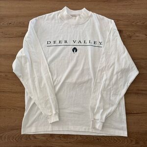Vintage Deer Valley Mock Neck Spelcor Long Sleeve Tee